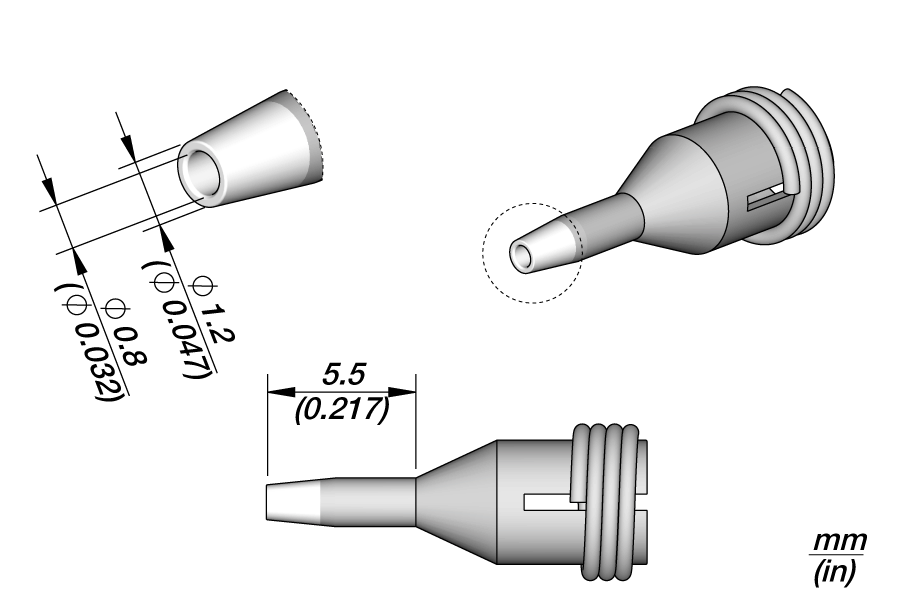 C360002 - Through-hole Desoldering Tip Ø 0.8